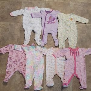 3-6 Month Girl Pajama Lot